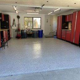 finished garage floor and stairs finished garage floor and stairs
