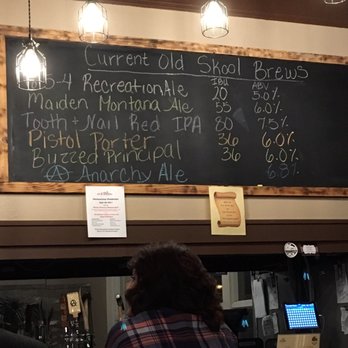 Old Skool Brewing - a menu on the wall - Brewpubs Near Me - Baker, Montana Old Skool Brewing - a menu on the wall - Brewpubs Near Me - Baker, Montana