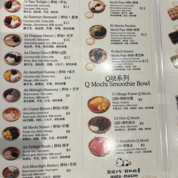 Miro Mochi - Menu - Bubble Tea Near Me - Rowland Heights, California