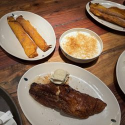 Filandón - Torrejas, arroz con leche and a crepe style desert (didn't catch the name). Highlight of an already amazing meal.