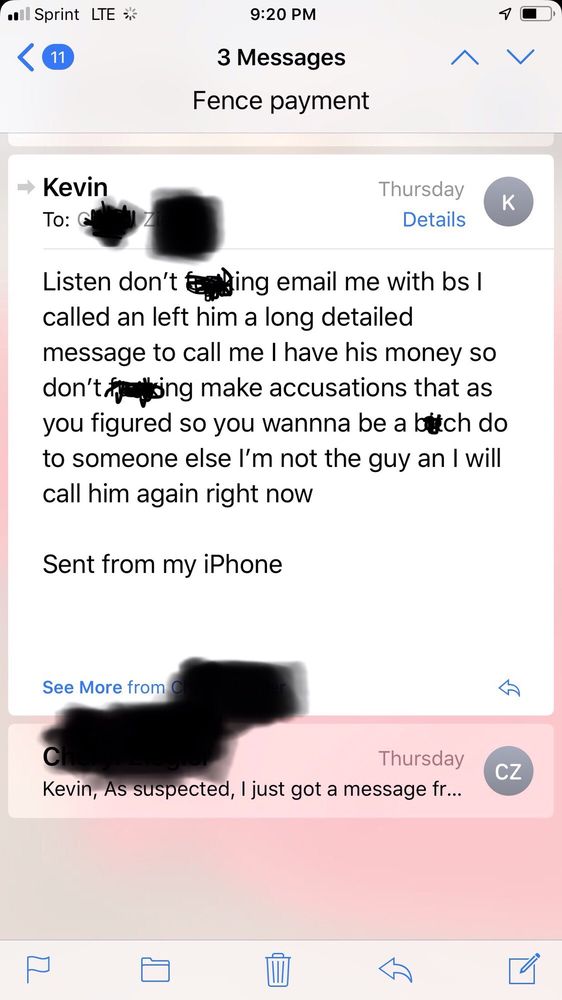 Knock-Out Homes - Completely unprofessional email from Kevin - General Contractors Near Me - Troy, Illinois Knock-Out Homes - Completely unprofessional email from Kevin - General Contractors Near Me - Troy, Illinois