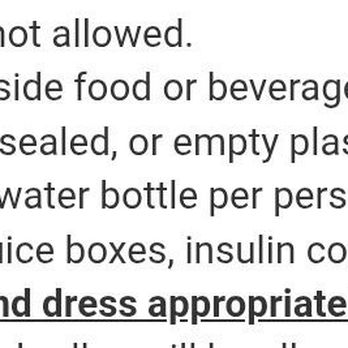 Nationals Park - Email from the stadium clarifying policies before concert - Stadiums & Arenas Near Me - Washington, DC, District of Columbia