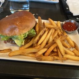 John B burger and fries John B burger and fries