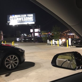 Tesla Supercharger - View from end charger - EV Charging Stations Near Me - Dallas, Texas Tesla Supercharger - View from end charger - EV Charging Stations Near Me - Dallas, Texas