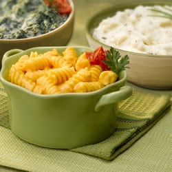 Boston Market Macaroni and Cheese, Mashed Potatoes and Creamed Spinach