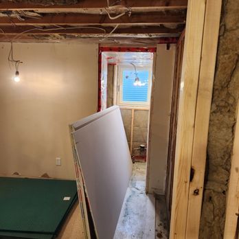 D&J Construction - Framing a unfinished basement - Siding Near Me