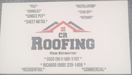 Slide of CR Roofing