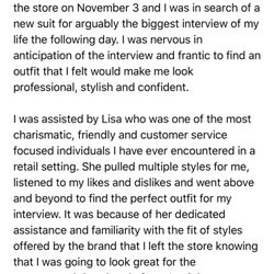 Banana Republic - Customer review