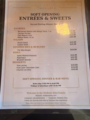 Menu photo 2 Modesto Silos Modesto, CA Menu photo 2 Modesto Silos Modesto, CA
