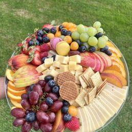 Thank you so much for a delicious cheese & fruit platter.