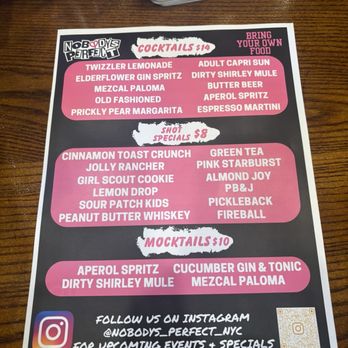 Nobody’s Perfect - Menu - Sports Bars Near Me - New York, New York Nobody’s Perfect - Menu - Sports Bars Near Me - New York, New York