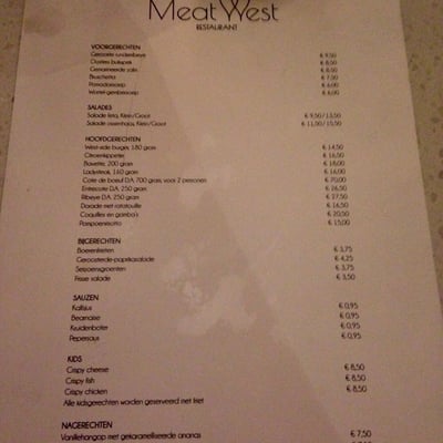 Menu photo 2 Meat West Amsterdam, NH