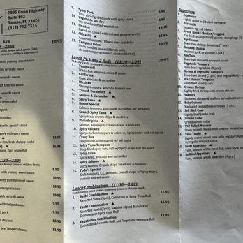Yoshi Sushi - Menu - Japanese Near Me - Tampa, Florida Yoshi Sushi - Menu - Japanese Near Me - Tampa, Florida