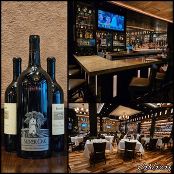 Wolfgang's Steakhouse - The decor consists of lots of bottles of liquor. - Steakhouses Near Me - New York, New York