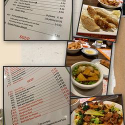 Ming Garden - A05. Meat Dumpling (8 Pieces) - now only 6 pieces wonton soup and beef with vegetables