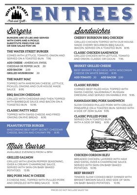 Menu photo 5 Water Street Pub and Grill Menomonee Falls, WI Menu photo 5 Water Street Pub and Grill Menomonee Falls, WI