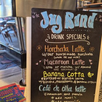 Jug Band Coffee and Tea - Drink specials - Pizza Near Me - Long Beach, California Jug Band Coffee and Tea - Drink specials - Pizza Near Me - Long Beach, California