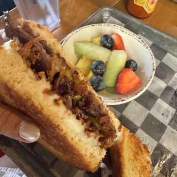The Peach Cafe - Tasty Brisket Melt and Fruit - New American Near Me - Monrovia, California The Peach Cafe - Tasty Brisket Melt and Fruit - New American Near Me - Monrovia, California