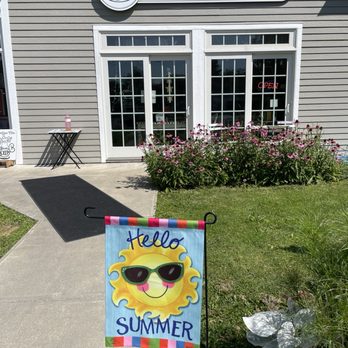 Bloomin' Cup Coffee Bar - Outside on a summer day! - Coffee & Tea Near Me - Tully, New York