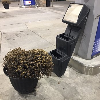 Mobil - Winter now. Dead mums and ... ??? - Gas Stations Near Me - Dearborn, Michigan