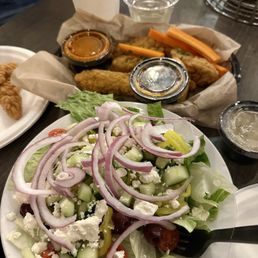 Greek Salad and Chicken Tenders