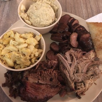 East Gate Barbecue - 3 meat plate - Barbeque Near Me - Morgan City, Louisiana