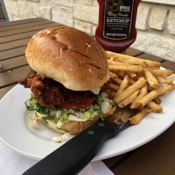 Fish City Grill - Nashville Hot chicken sandwich. - Seafood Near Me - Allen, Texas