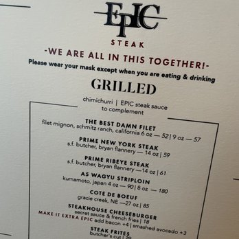 EPIC Steak - Steakhouses Near Me - San Francisco, California EPIC Steak - Steakhouses Near Me - San Francisco, California