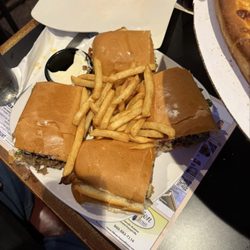 Max Pizza IV - Cheese steak with onions and peppers sandwich. Huge!!!