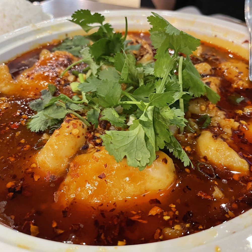 WEI Authentic Chinese - Boiled Fish Filet in Hot Oil - Cantonese Near Me - Buford, Georgia WEI Authentic Chinese - Boiled Fish Filet in Hot Oil - Cantonese Near Me - Buford, Georgia