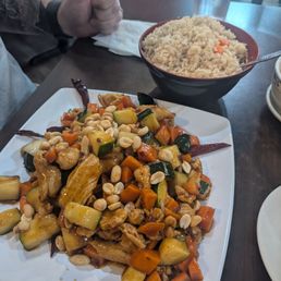 Kung Pao and rice