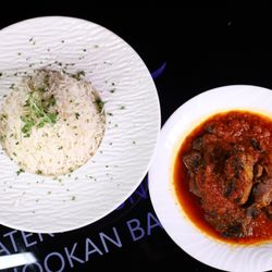 The Afro Eatery - Fluffy Rice and Red Stew Sauce