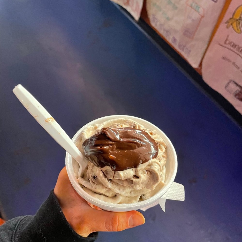 Andee's Custom Blended Ice Cream - vanilla w hot fudge, brownie, and reese's - Coffee & Tea Near Me - Clemson, South Carolina