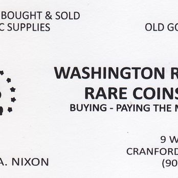 Washington Rock Rare Coins - Business card - Jewelry Near Me - Cranford, New Jersey Washington Rock Rare Coins - Business card - Jewelry Near Me - Cranford, New Jersey