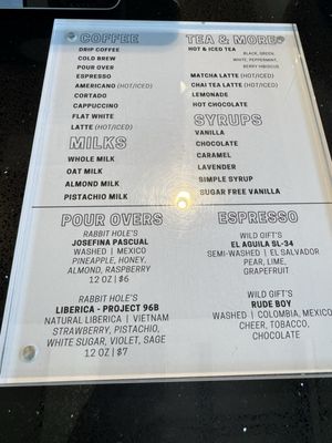 Menu photo 1 Polyphonic Coffee Austin, TX
