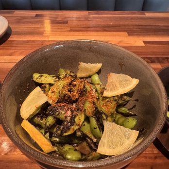 SHUN by Yama Sushi - Lemon charred edamame. Was soooo good - Japanese Near Me - McKinney, Texas