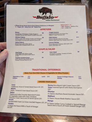 Menu photo 1 Buffalo Indian Restaurant Laramie, WY Menu photo 1 Buffalo Indian Restaurant Laramie, WY