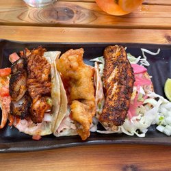 Malo - Mahi Mahi Taco, Dos Pescados Taco, Codfish Frito Taco