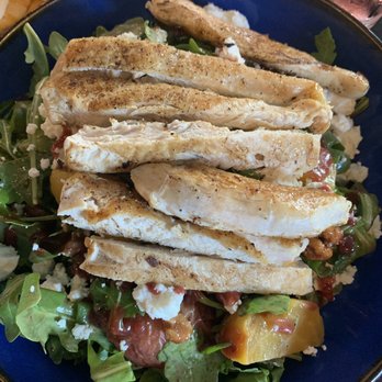 Black Oak Kitchen & Drinks - Beer and peach salad with grilled chicken - Comfort Food Near Me - Coventry, Rhode Island