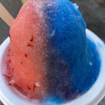 Waiola Shave Ice - Cherry and blue raspberry. - Ice Cream & Frozen Yogurt Near Me - Honolulu, Hawaii Waiola Shave Ice - Cherry and blue raspberry. - Ice Cream & Frozen Yogurt Near Me - Honolulu, Hawaii