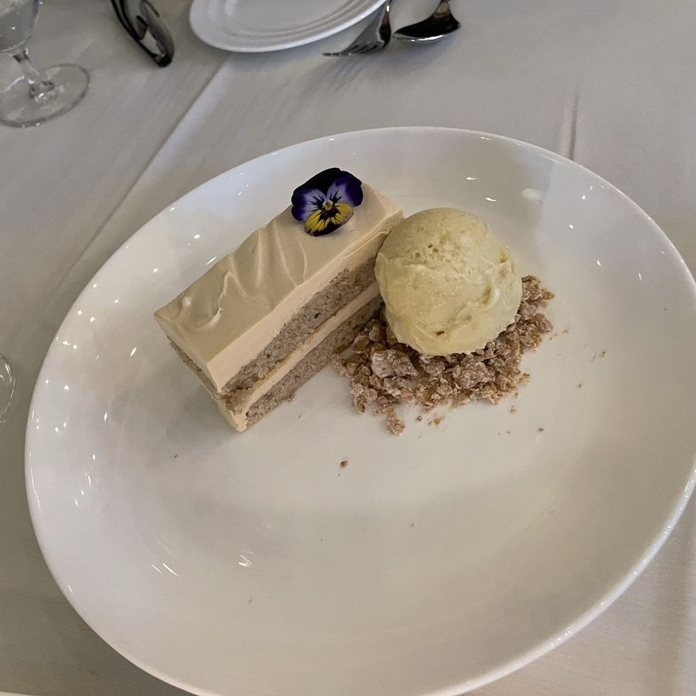 Harvest Table - Hummingbird Cake with Pineapple Sorbet - New American Near Me - St Helena, California