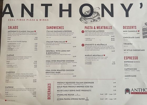 Menu photo 3 Anthony's Coal Fired Pizza & Wings Brandon, FL Menu photo 3 Anthony's Coal Fired Pizza & Wings Brandon, FL