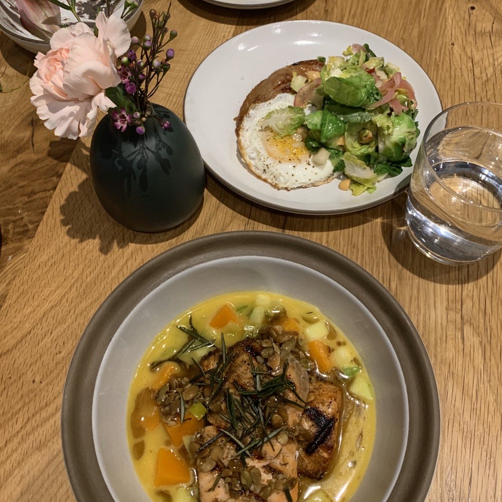 Chickadee - grilled salmon + porchetta - New American Near Me - Boston, Massachusetts Chickadee - grilled salmon + porchetta - New American Near Me - Boston, Massachusetts