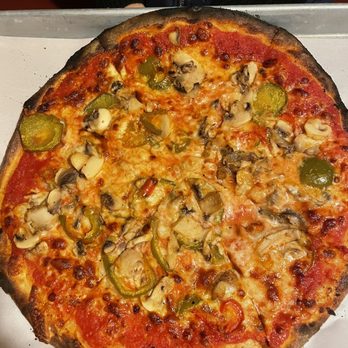 Modern Apizza - 12" mushrooms and cherry peppers - Pizza Near Me - New Haven, Connecticut Modern Apizza - 12" mushrooms and cherry peppers - Pizza Near Me - New Haven, Connecticut