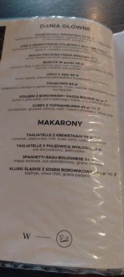 Menu photo 2 W Punkt Katowice, SL