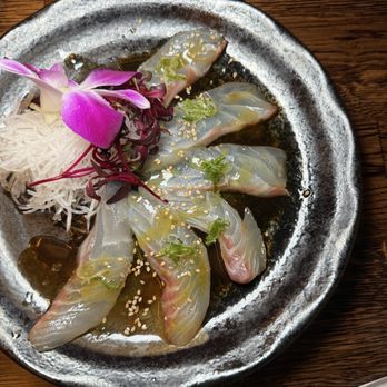 Sushi Club - yuzu dai sea bream carpaccio - Sushi Bars Near Me - Brea, California