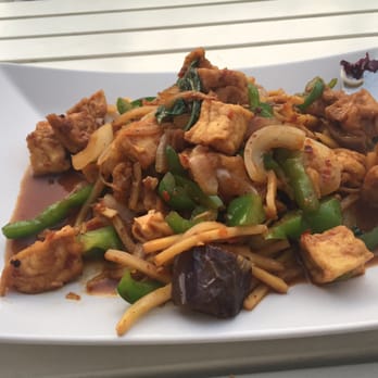 Smiling Banana Leaf - Eggplant with tofu and basil - Thai Near Me - Pittsburgh, Pennsylvania Smiling Banana Leaf - Eggplant with tofu and basil - Thai Near Me - Pittsburgh, Pennsylvania