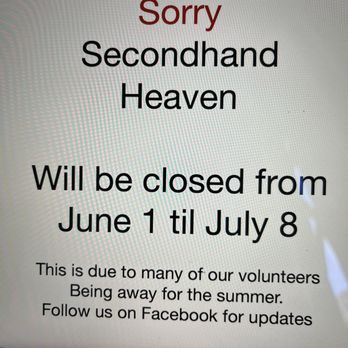 Secondhand Heaven - Summer schedule - Thrift Stores Near Me - Makawao, Hawaii Secondhand Heaven - Summer schedule - Thrift Stores Near Me - Makawao, Hawaii