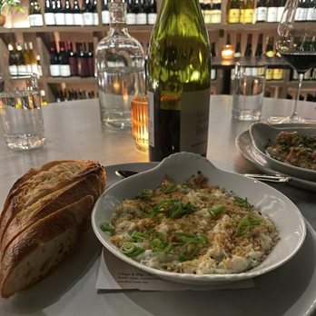 Two Travelers Wine Bar + Merchant - Lemon Ricotta Crab dip - delish! - Wine Bars Near Me - Temecula, California