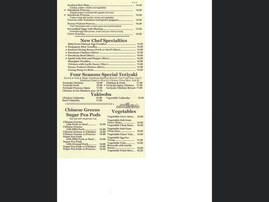 Menu photo 2 Four Seasons Enumclaw, WA